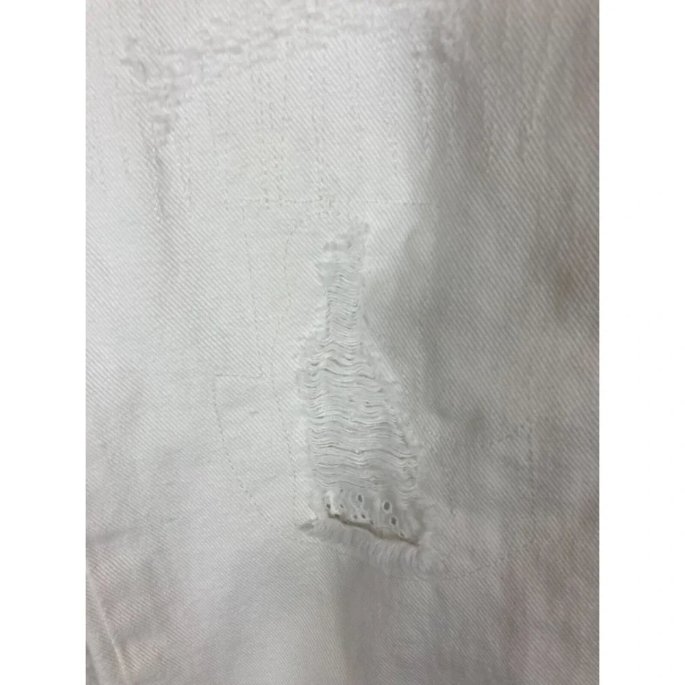 Lauren Ralph Lauren Pants Womens 12P White Cropped Distressed Embroidered Eyelet